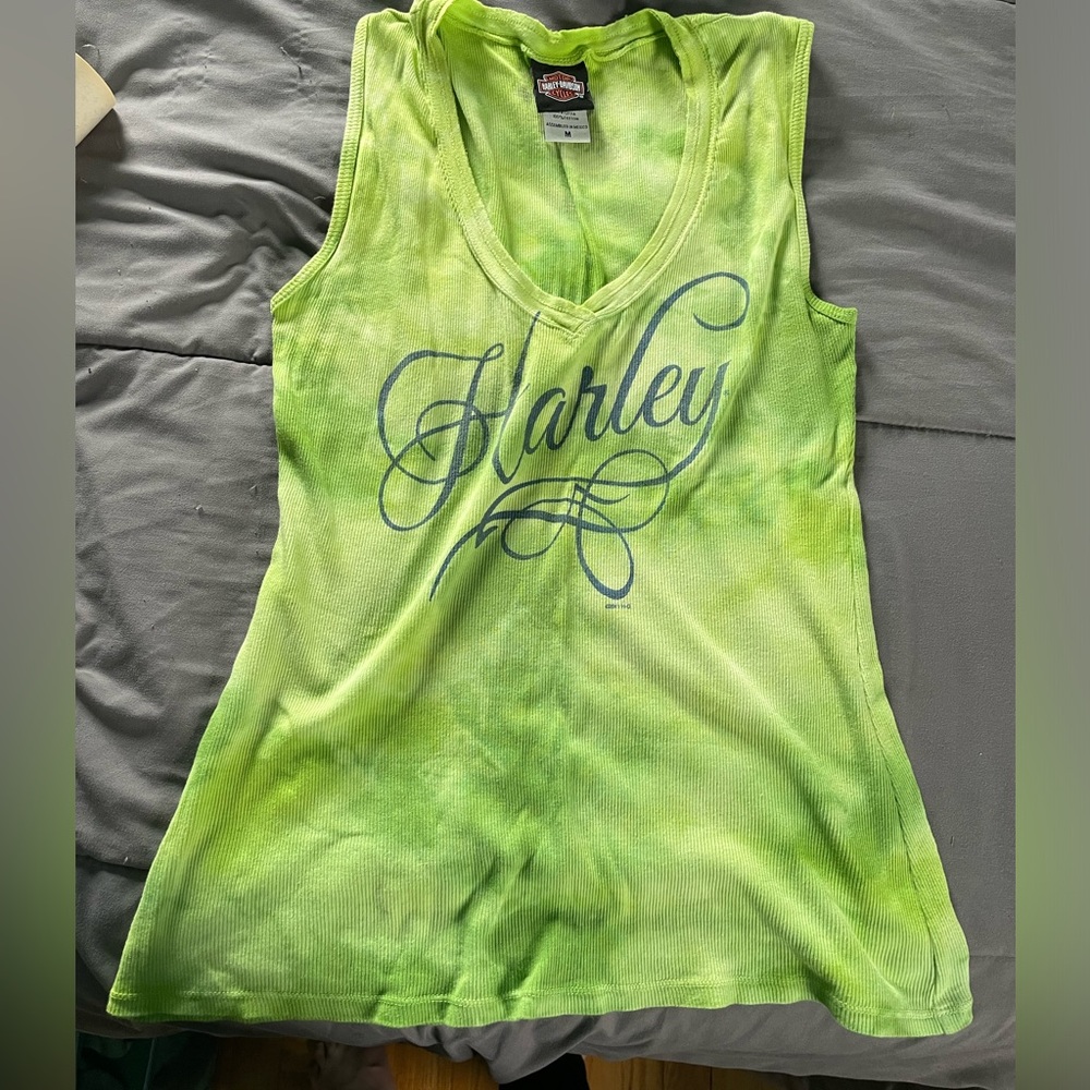 Harley Davidson tie dye tank top